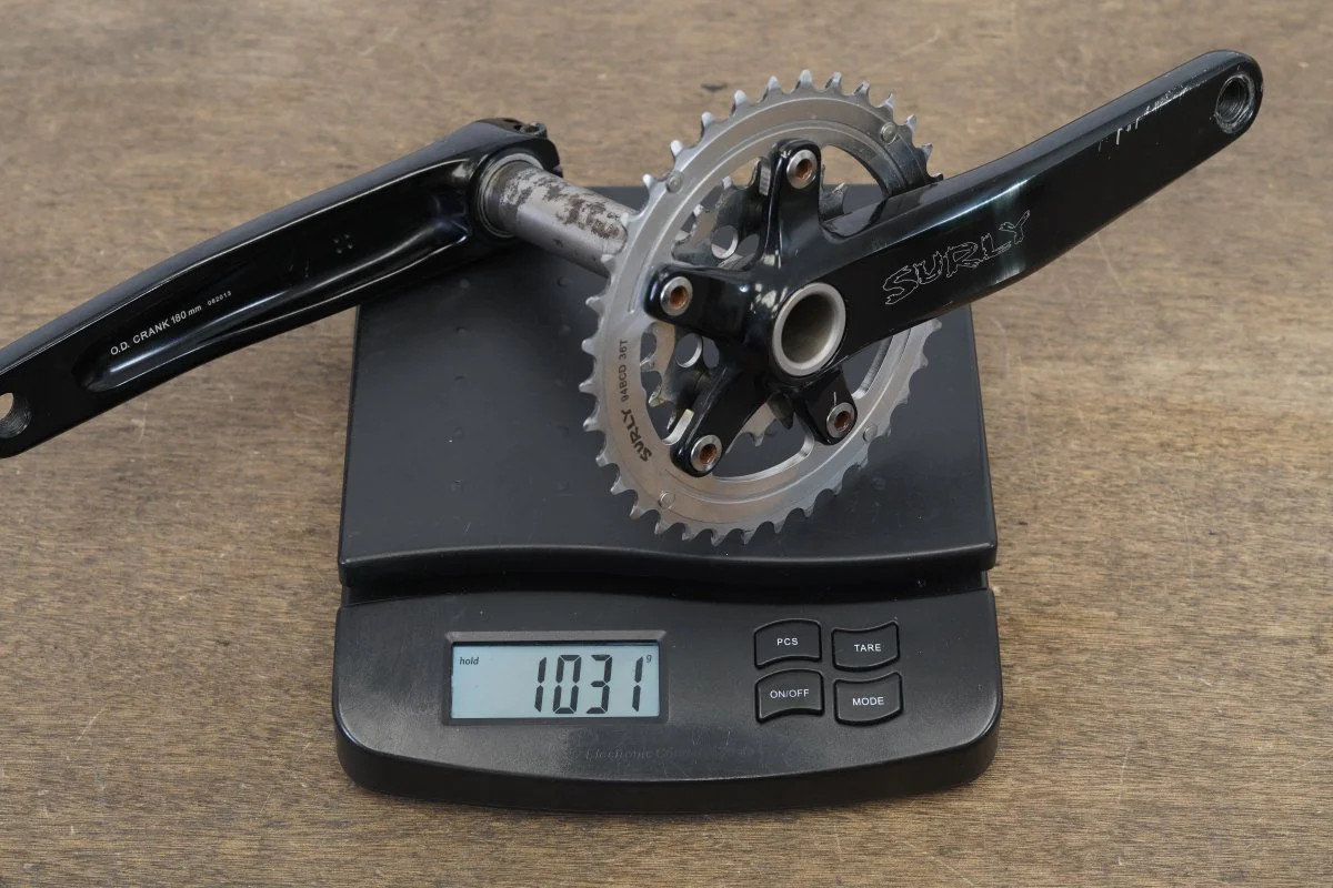 180mm 36/22T 24mm Surly O.D Alloy CX Gravel Crankset 1031g *100mm Wide*