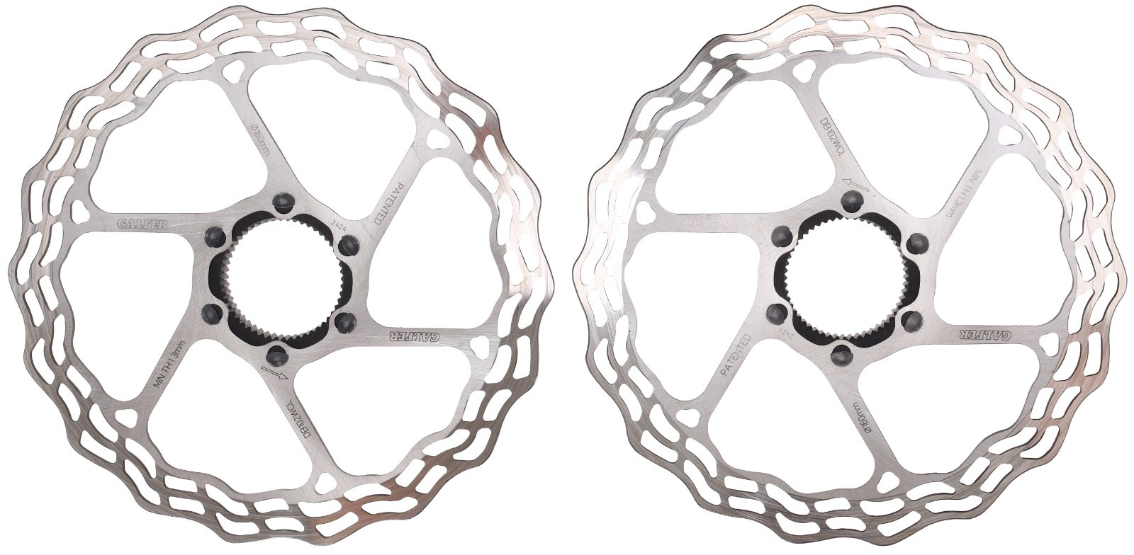 Galfer DB102W Wave Road Bike Center Lock Disc Brake Rotors 160mm 1 PAIR Gravel