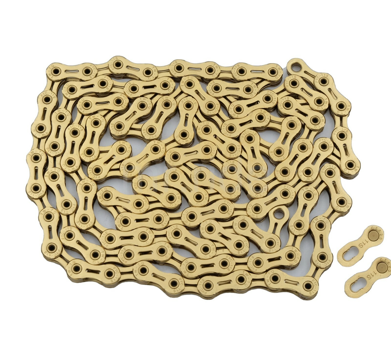 SwishTi SP1101 11-Speed 1/2″x11/128″ 116Link Bike Chain, Ceramic Coating Ti Gold