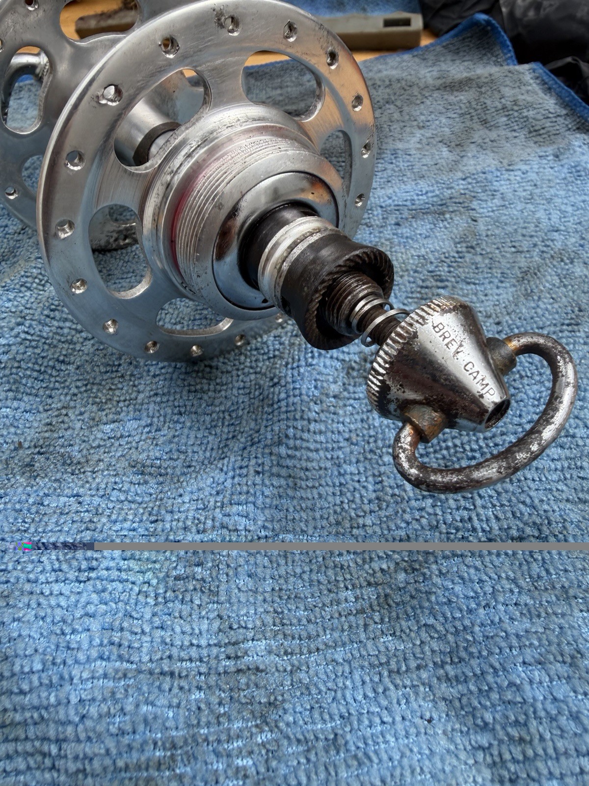 Vintage Campagnolo High Flange Rear Hub 36H Road Bike QR Italian Alloy 123mm