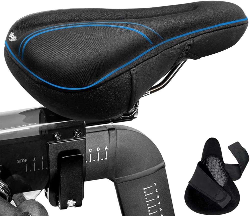 Bike Seat Cover Padded with Memory Foam, Bicycle Saddle Soft for Men Women, Comf