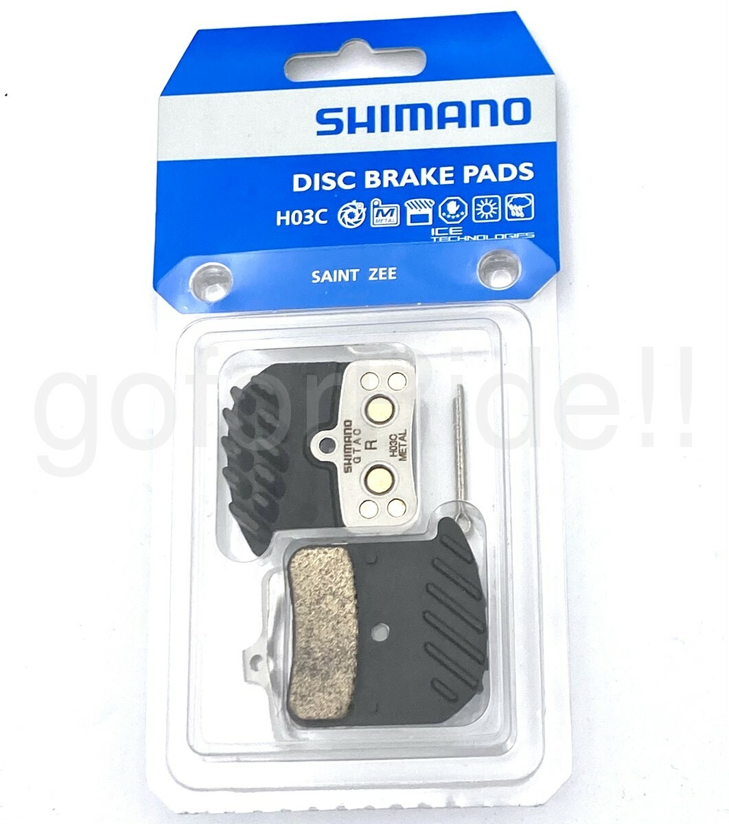 Shimano XT M8020,SAINT M820 ZEE M640 Meta l4-Piston Brake Pad H03C+Spring w/Fin