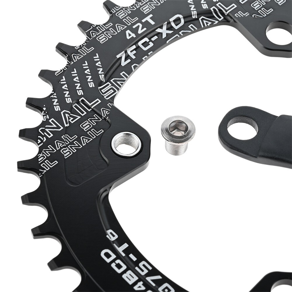 42T MTB Bicycle Crankset Bottom Bracket Aluminum Alloy 104BCD Chainring Black
