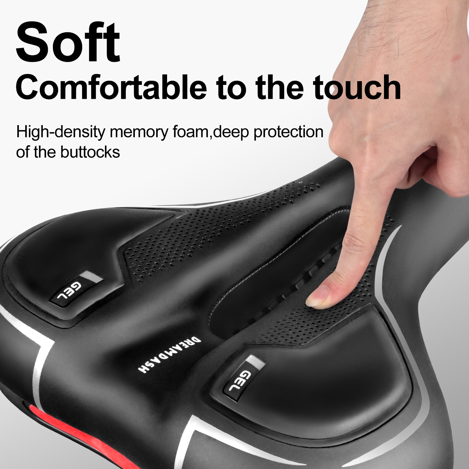 A Pair Bicycle Bike Saddle Seat Comfort Wide Big Bum Soft Gel Cushion Pad Sporty