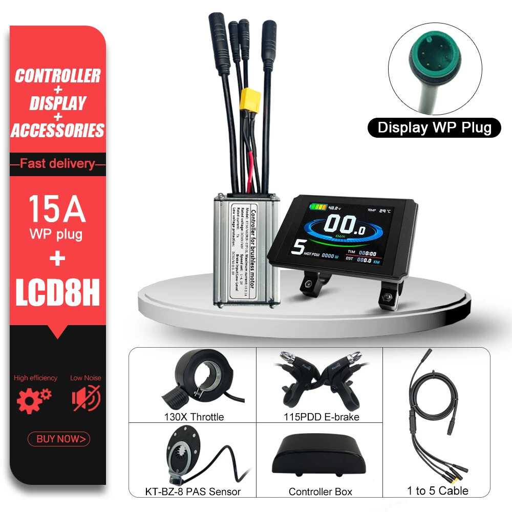 E-bike Sine Wave KT Controller 36V 48V 15A/17A/22A/25A/30A with LCD LED Display