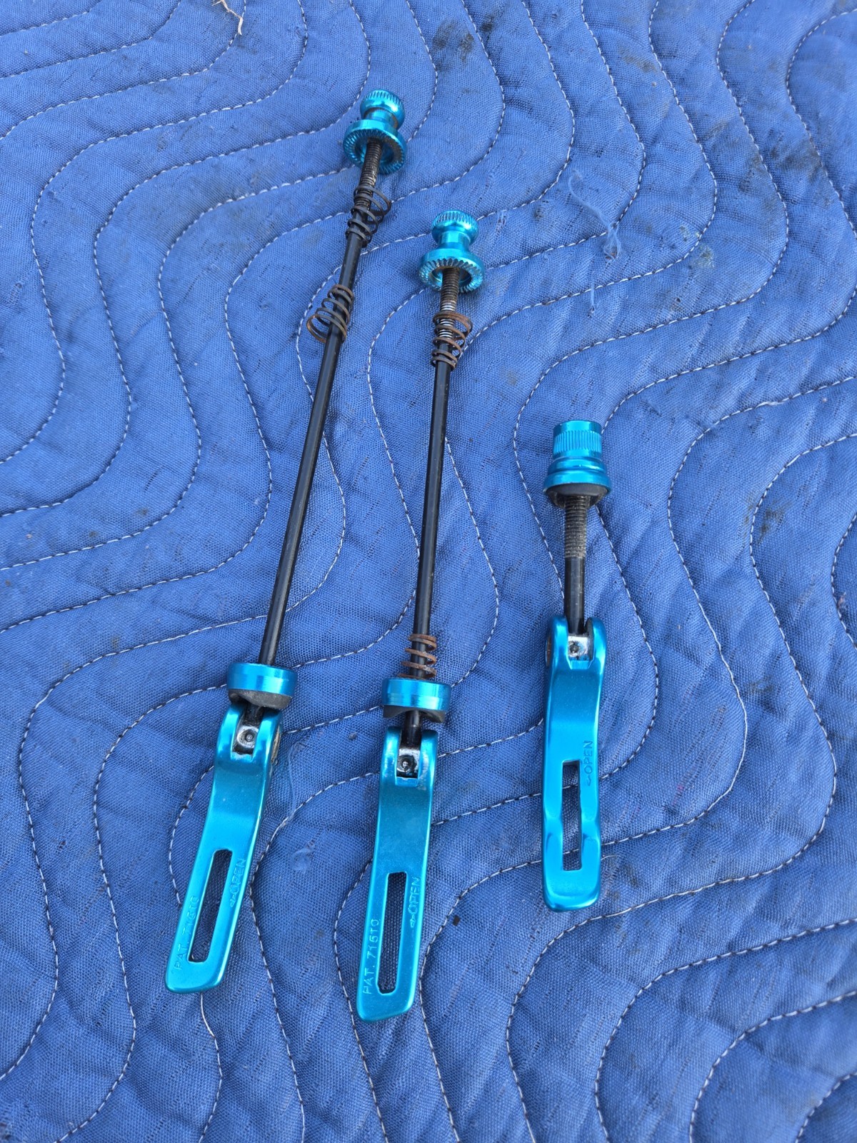 TRANZ X Vintage Blue MTB QR Skewers Quick Release Set Mountain Bicycle Ringle
