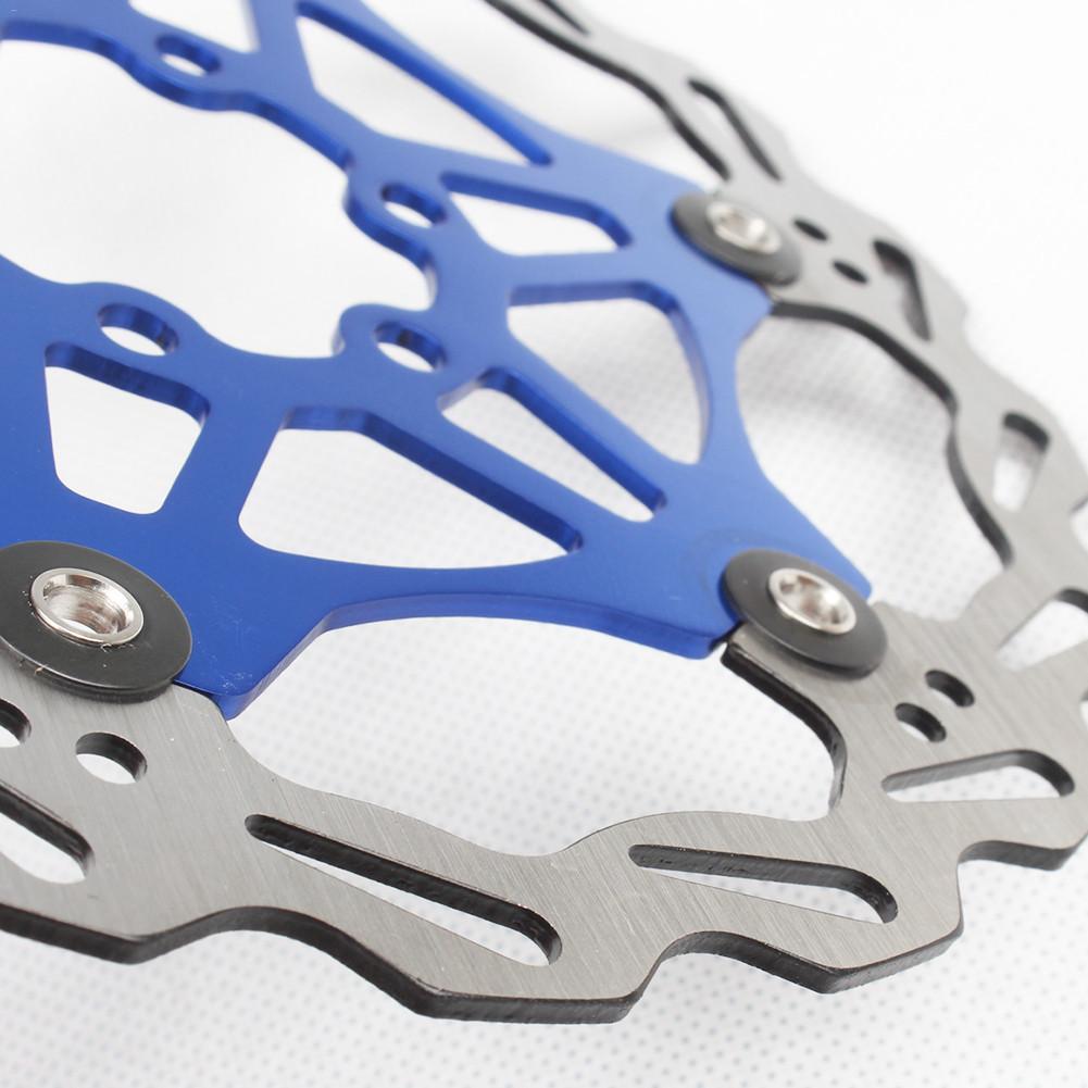 2 PCS Bicycle Brake Rotor Mountain Bike Floating Disc Brake Rotor Blue & 6 Bolts