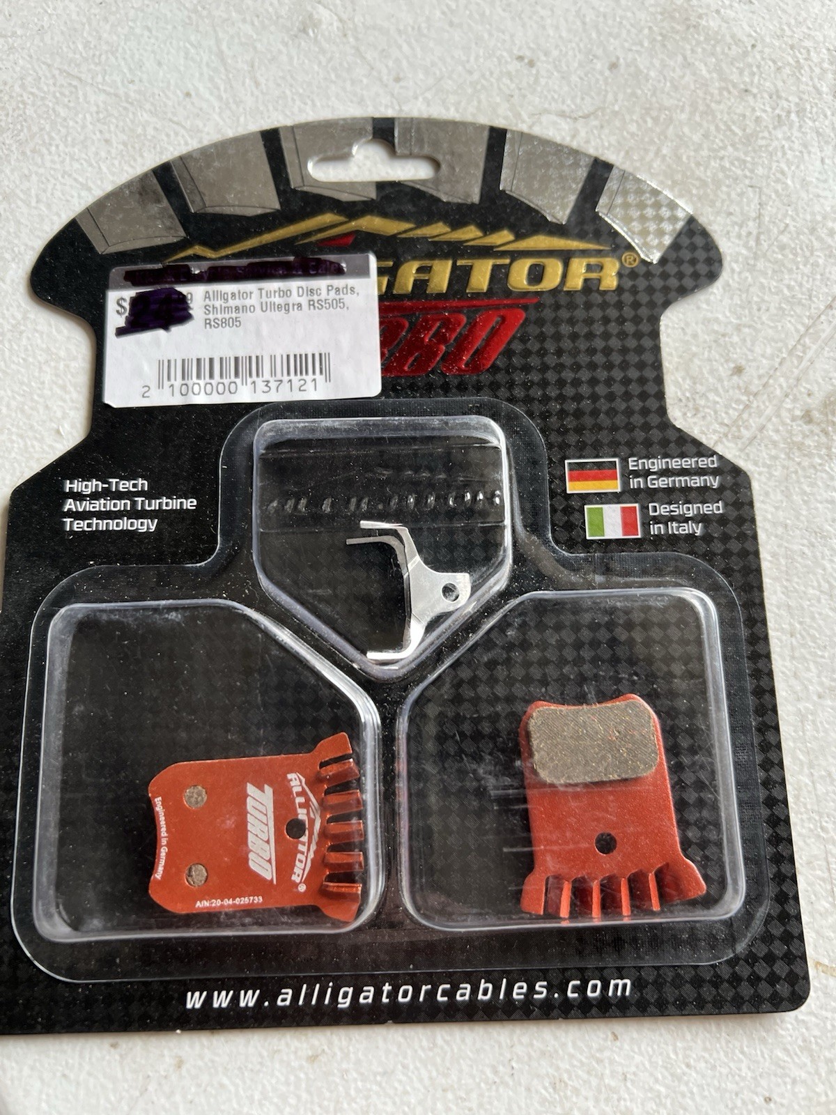 Alligator Turbo Disc Brake Pads Shimano Ultegra 105 Dura Ace GRX semi metallic