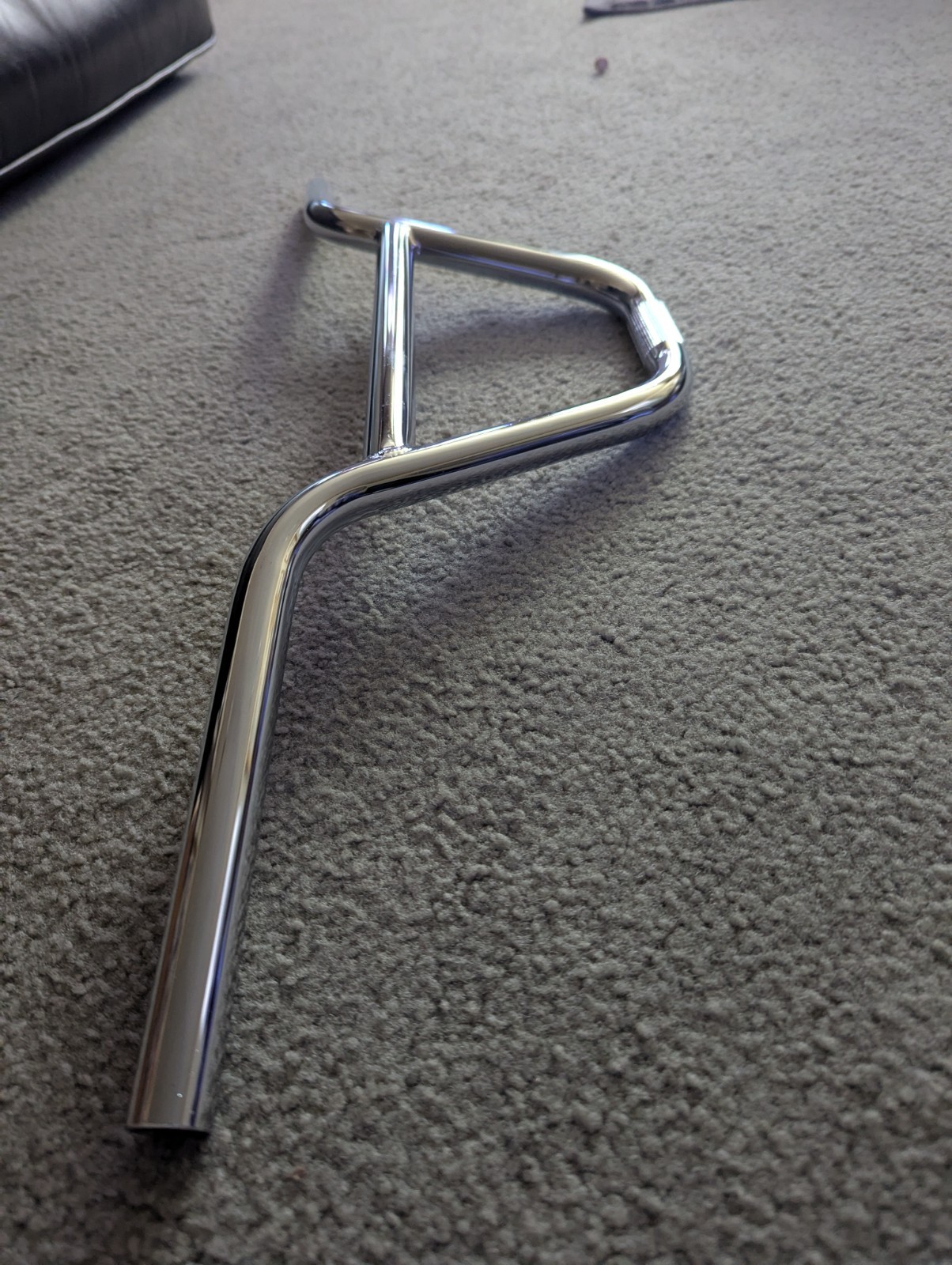 MX FREE STYLE BMX BICYCLE HANDLEBARS OLD SCHOOL STYLE, 22.2 CHROME ,9″ RISE