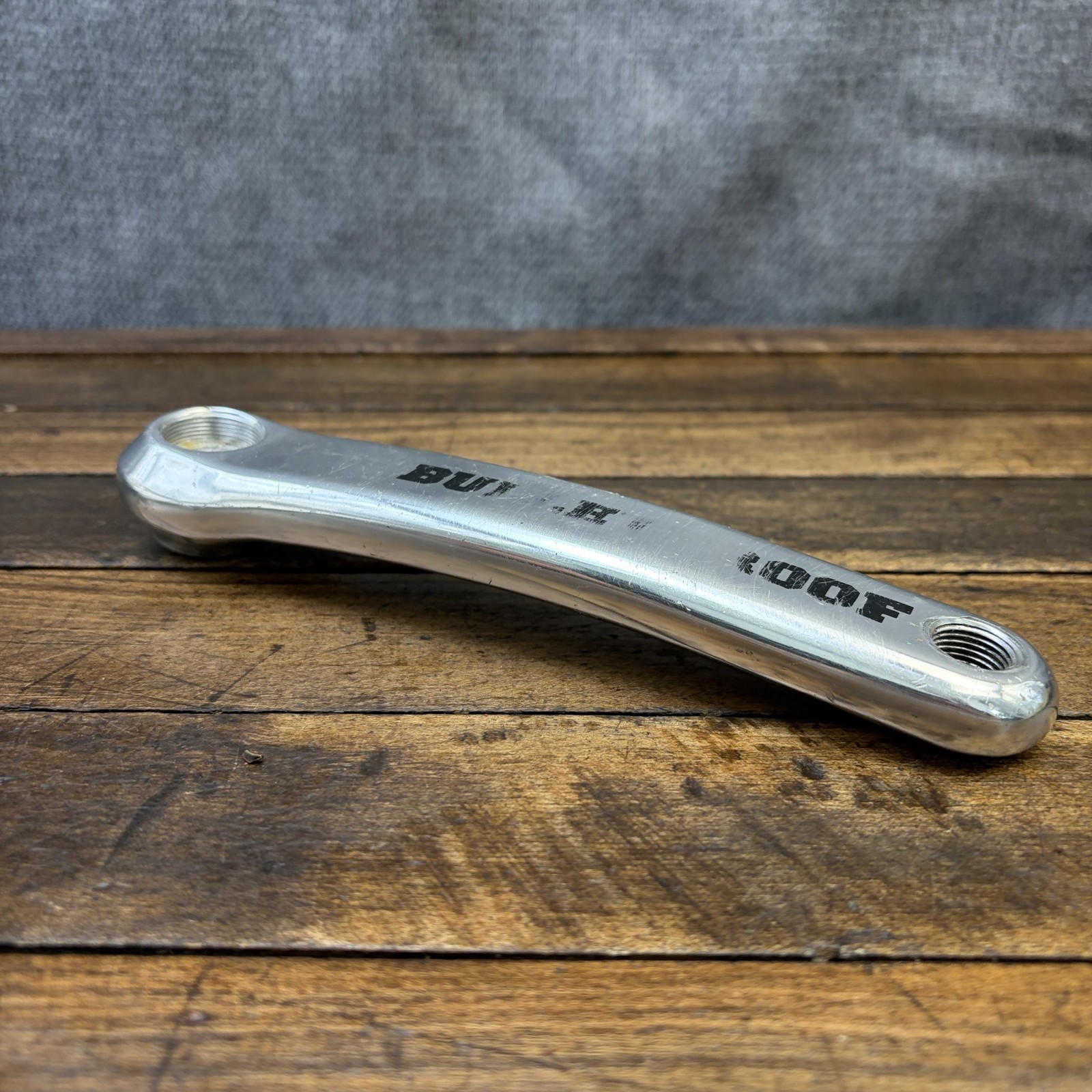 Vintage Bulletproof Crank Arm 165mm Square Taper Silver BMX Alloy RPM