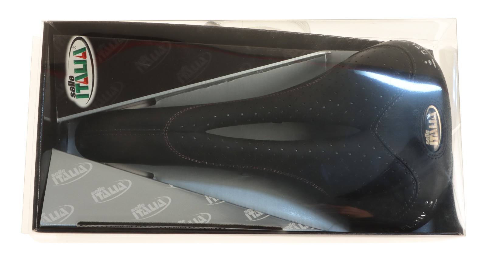 Selle Italia Flite Saddle Gel Flow Titanium Rails 2005 Black Leather NIB NOS NEW