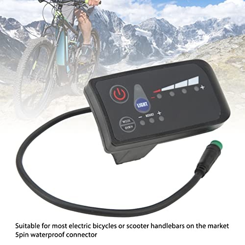Electric Bike Power Display Meter Waterproof 5 Pin Interface ABS Housing 36V