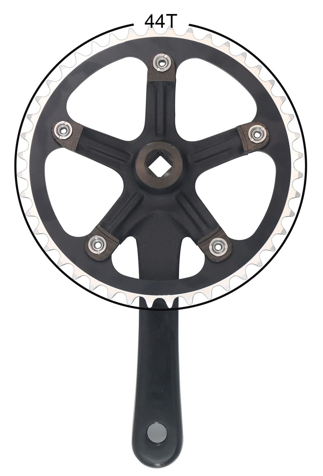 Urban Folding Bicycle Crankset Single Tooth Disc Chainring Wheel Crank Set