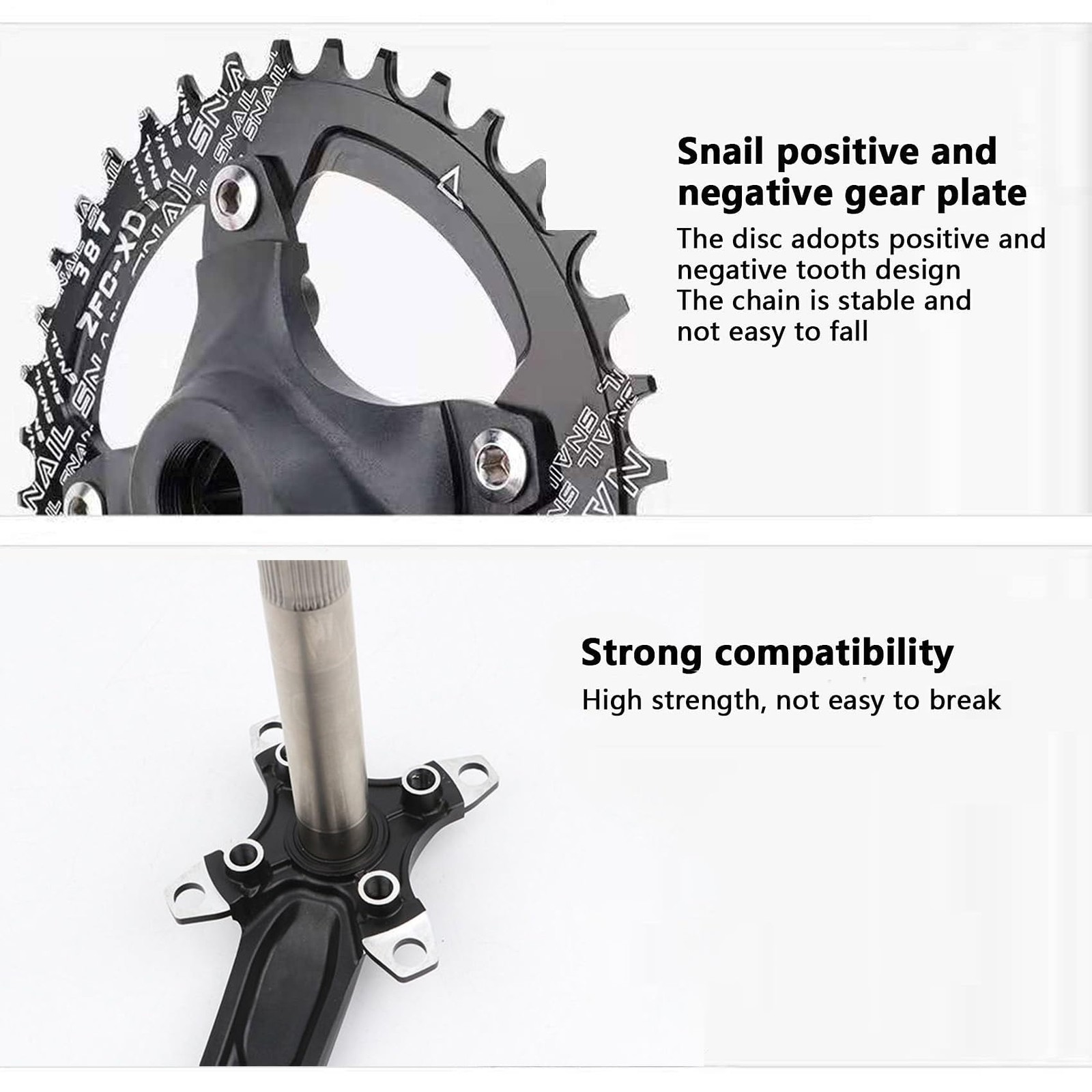 Andeshunk 36T Black shanmashi Mountain Bike 170mm Crankset with 36T Aluminum …