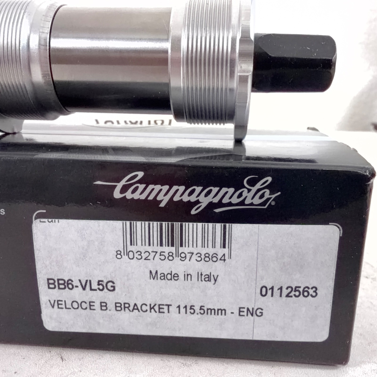 Campagnolo Veloce Square Taper bottom bracket 115.5mm English Threaded BB6-VL5G