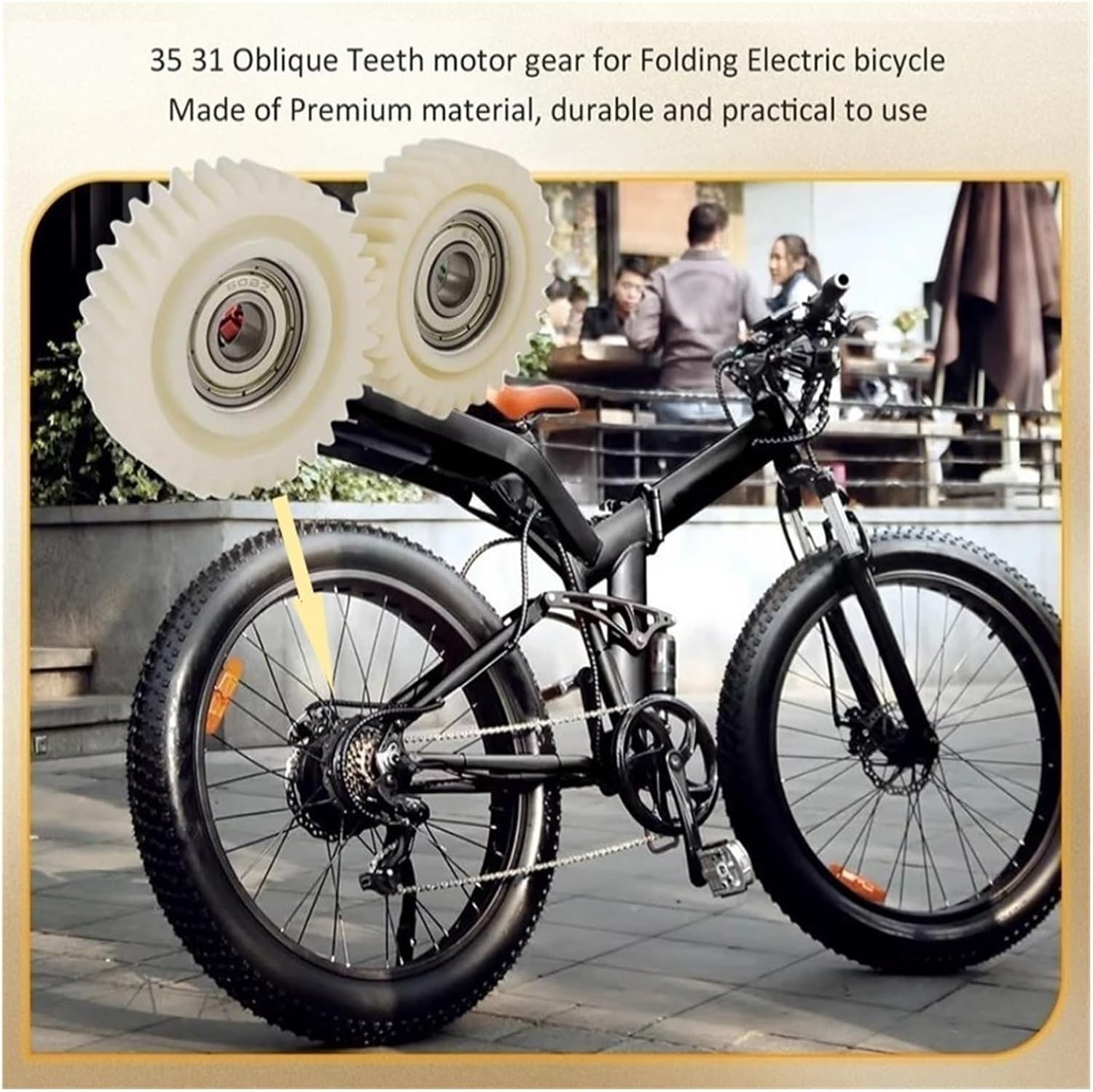 E Bike Motor Gear 47.3x13mm Oblique Planetary Gear 35 Teeth Helical Gears wit…