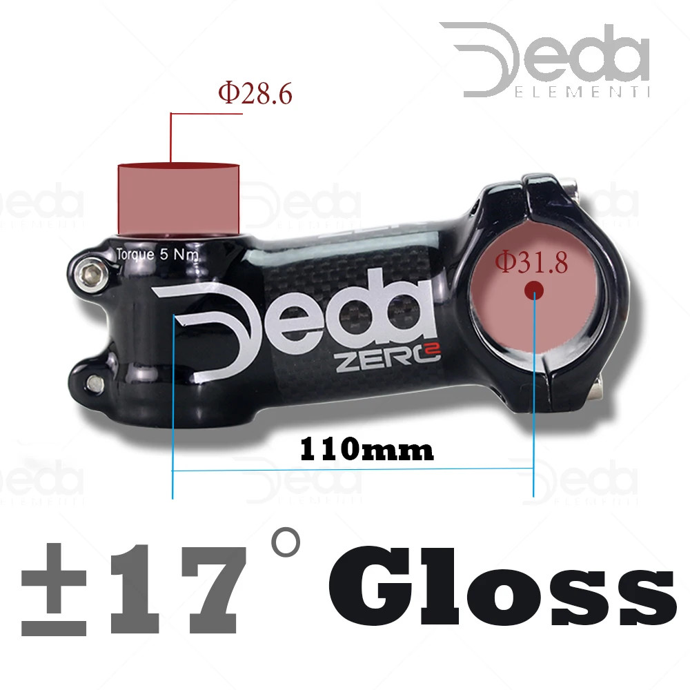 Road MTB Bicycle Stem Bike Handlebar Part 6/17 Degree 60-120mm Gloss Matte