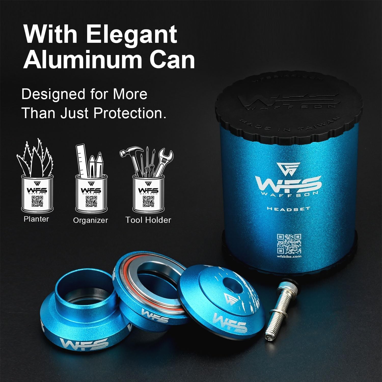WFS NV.28 1″ Threadless Bike Headset CNC Aluminum Sealed Bearing MTB Road BMX