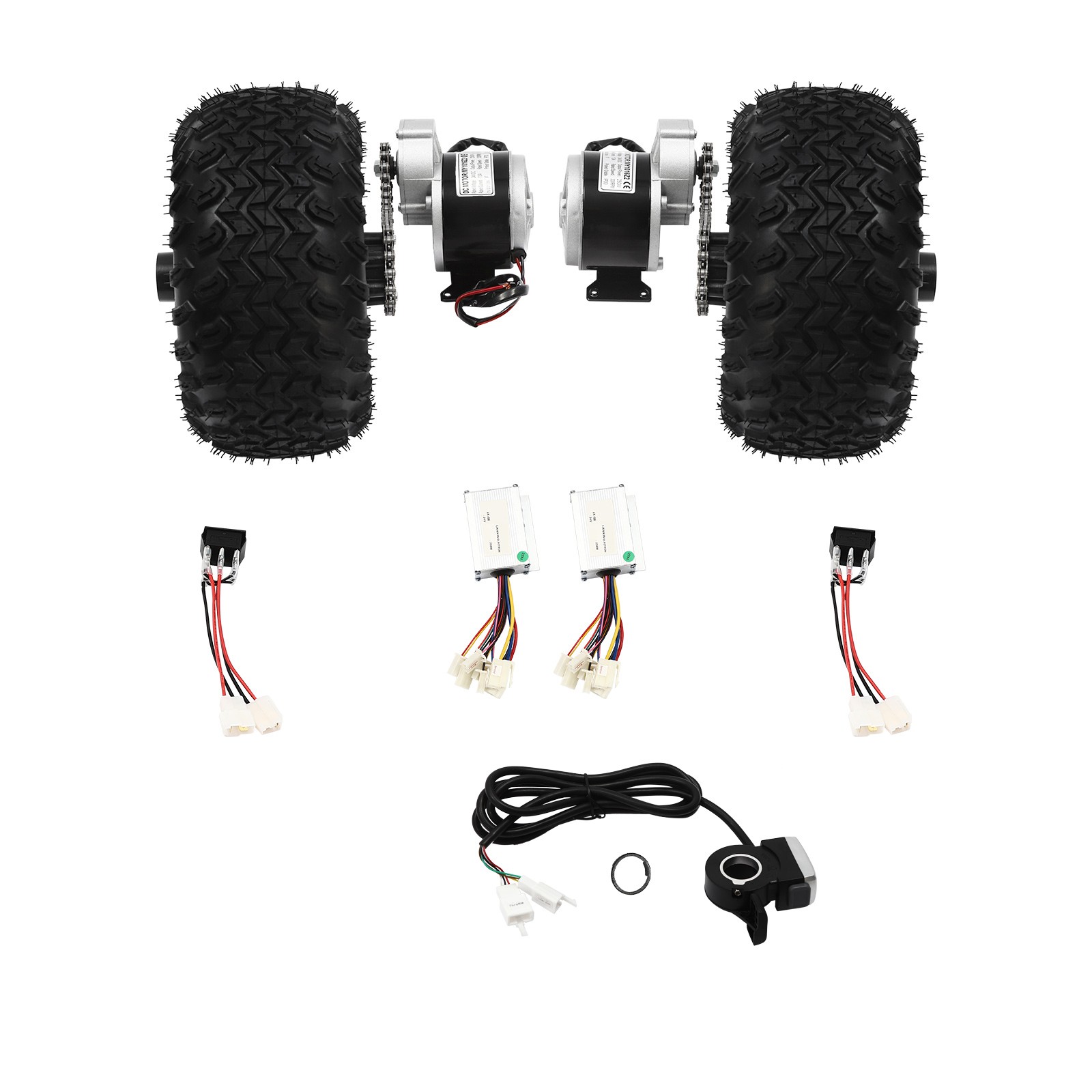 10″ 24V 250W Electric Cart ATV Motor Air Wheel Set Beach Scooter Conversion Kit