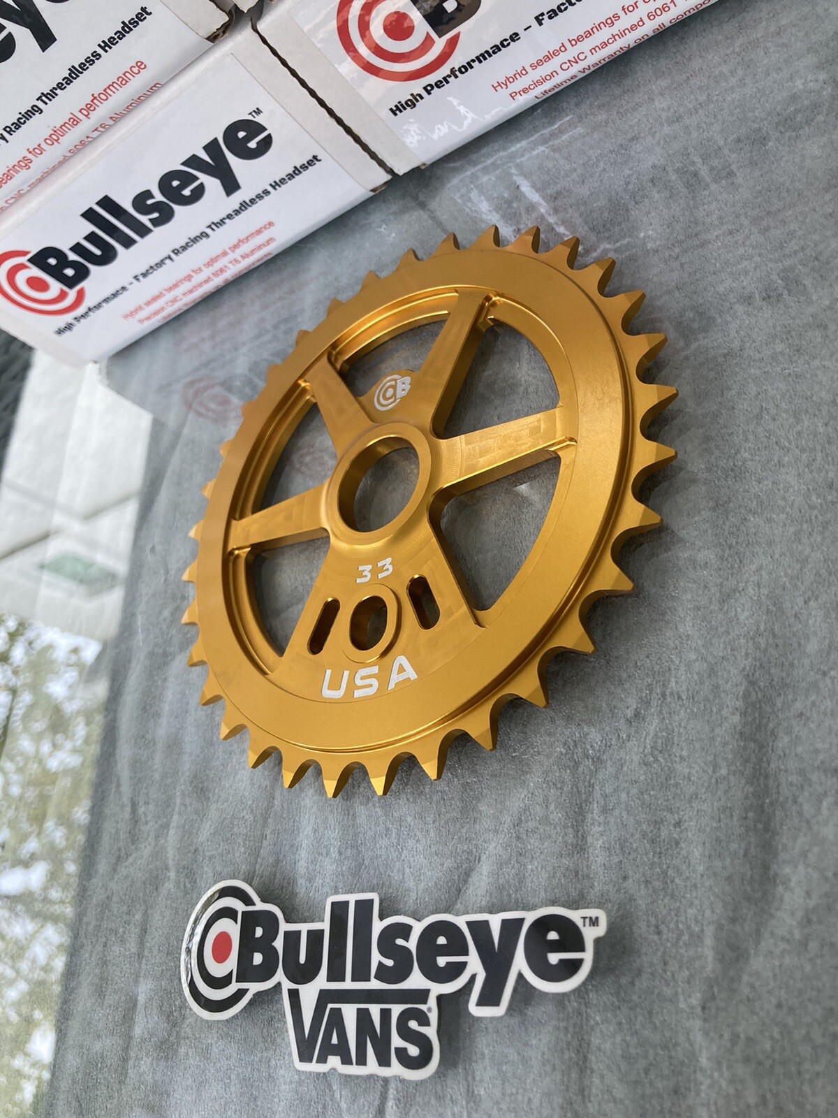NEW! Bullseye 33t Sprocket-19mm & 22mm – Gold – SE Big Ripper GT Turner Race inc