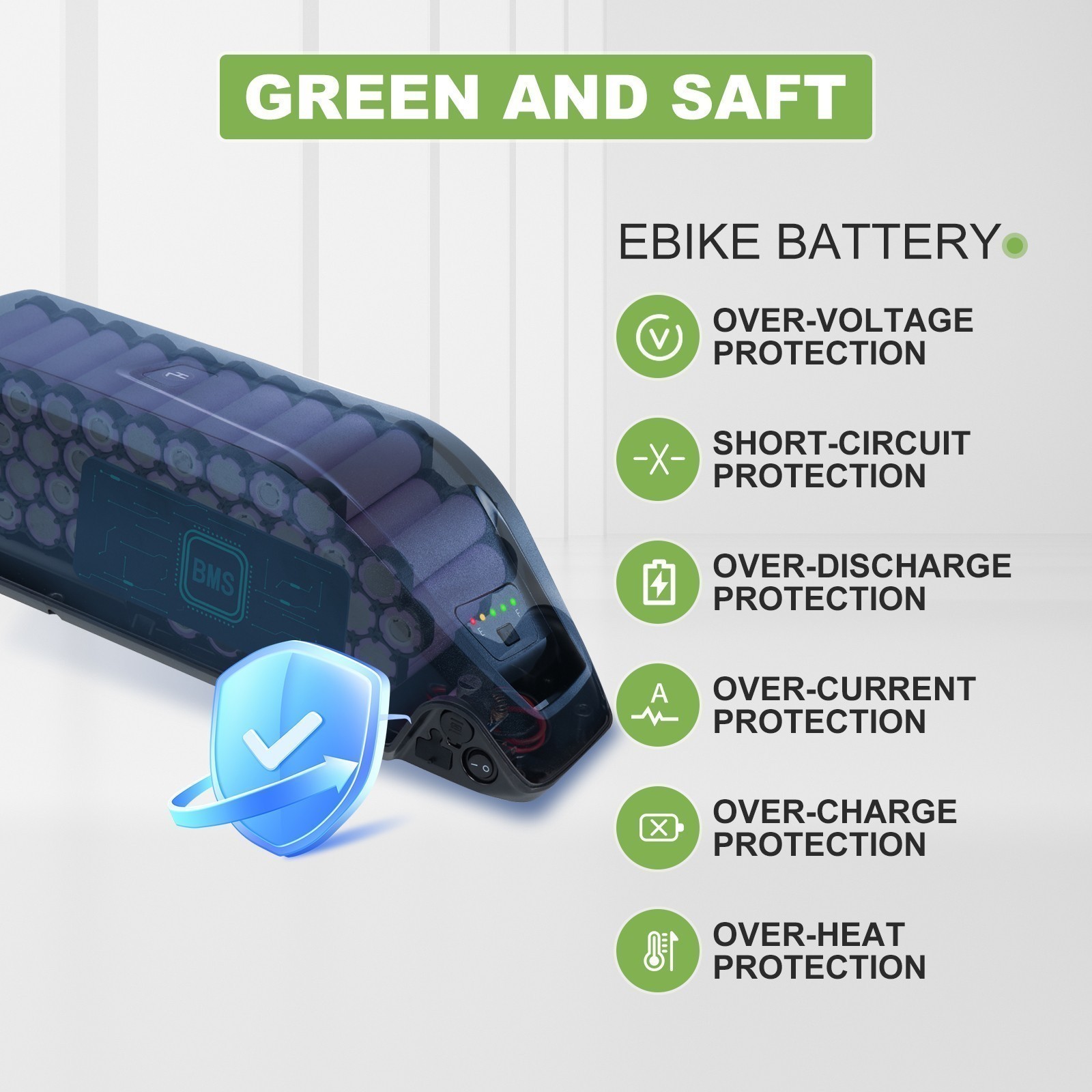Electric Bicycle 48V 15Ah Hailong Lithium Ebike Battery F o 0-1000W 4Pin/5Pin.