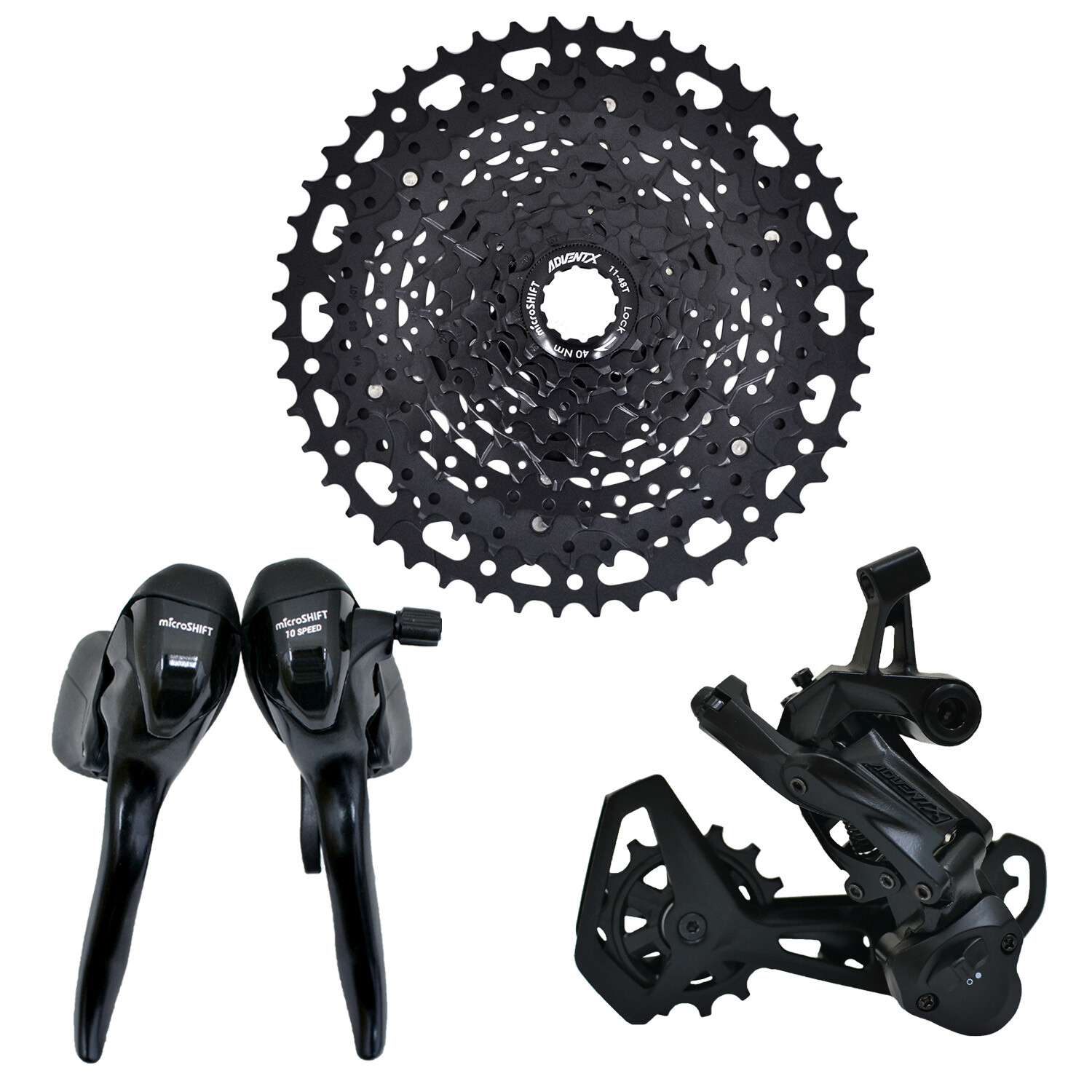 microSHIFT ADVENT X 1×10 Speed Gravel MTB Groupset Kit