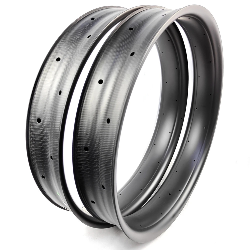26er 100*25mm Full Carbon Snow Fat Bicycly Disc Brake Rim Matte Glossy UD/3K