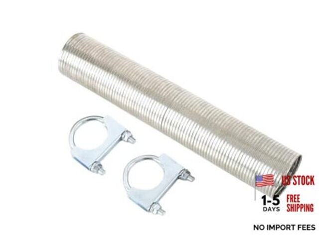2.5″ [2 1/2″] ID x 16″ Length Universal stainless steel Exhaust Flex Pipe with