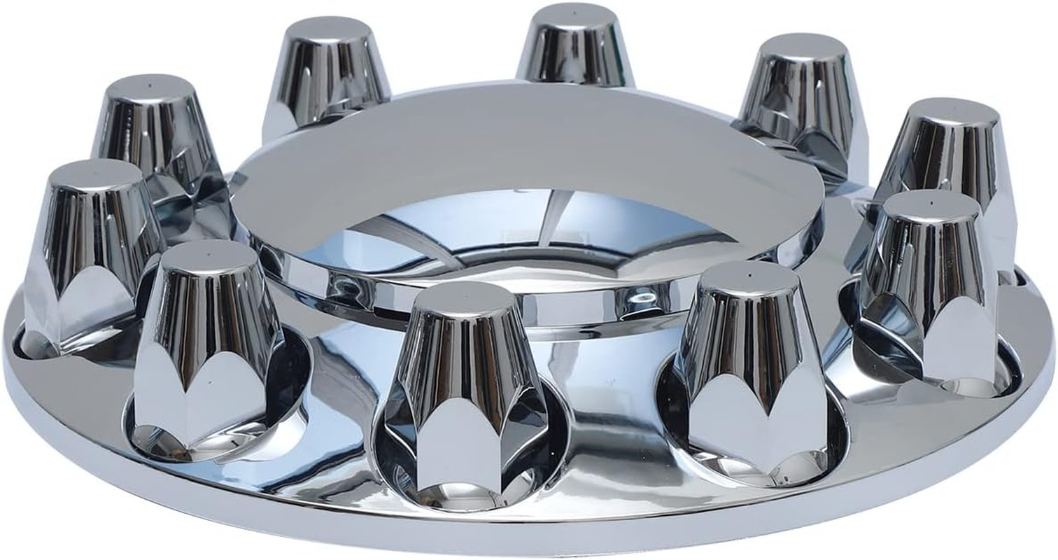 Plastic ABS Chrome Plated Front Axle Cover Kits Hub Caps for Semi Trucks with Th