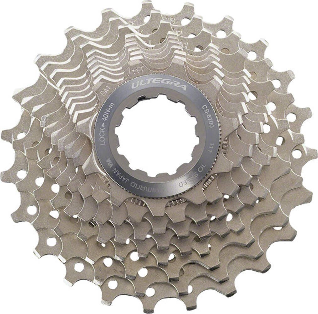 Shimano Ultegra CS-6700 Cassette – 10 Speed, 11-28t, Silver