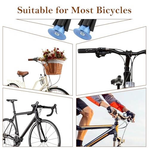 2 Pair Bike Handlebar Bar End Plugs, Aluminum Alloy Expanding Adjustable Caps