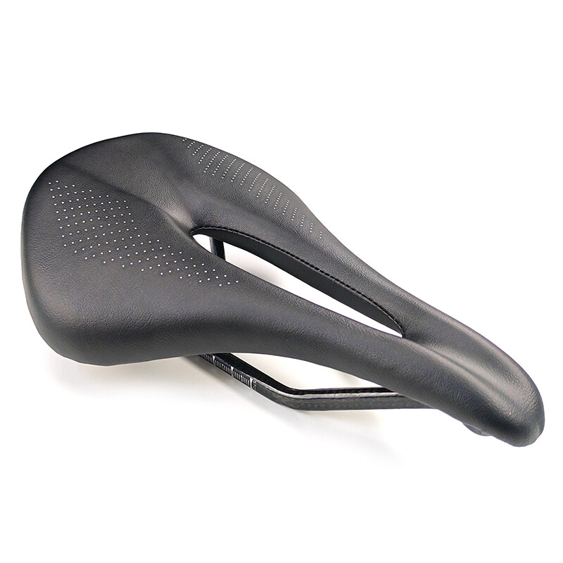 Carbon Fiber Saddle Oval Rail 7*9 Comfort Soft Leather Bike Seat 245*155mm 135g