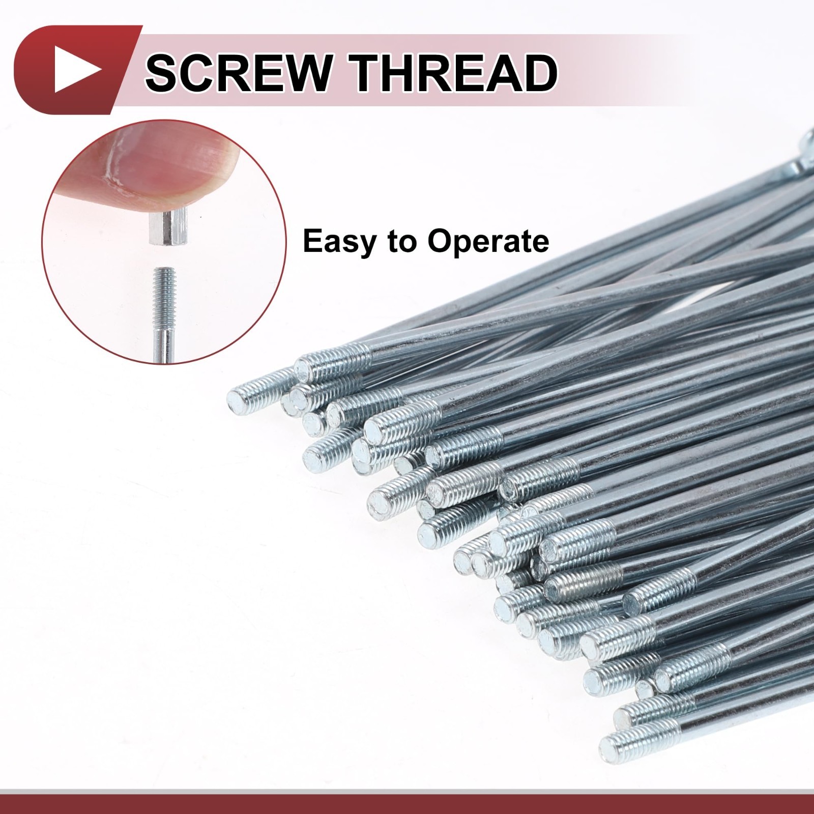 48 Set 10G Bicycle Spokes – J Bend Carbon Steel Galvanized Wheel Spokes Silver T