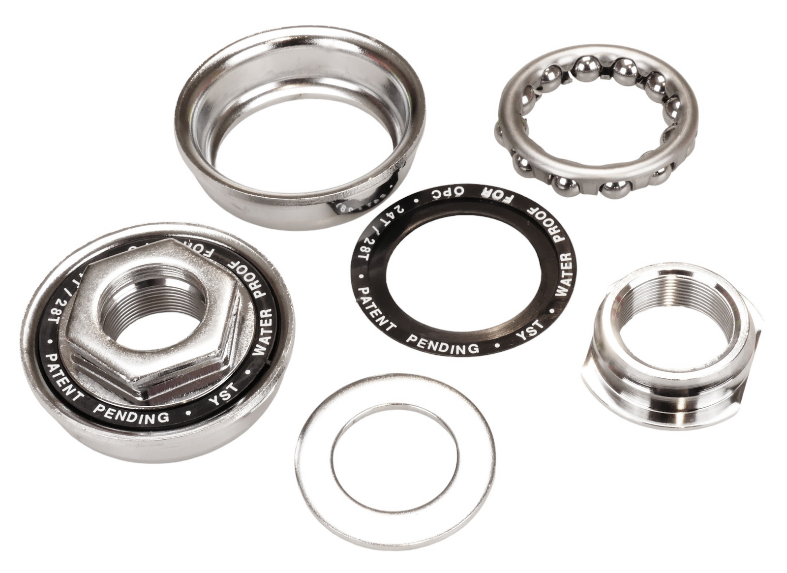 YST Sealed Mechanism Bottom Bracket One Piece Crank 24T CHROME