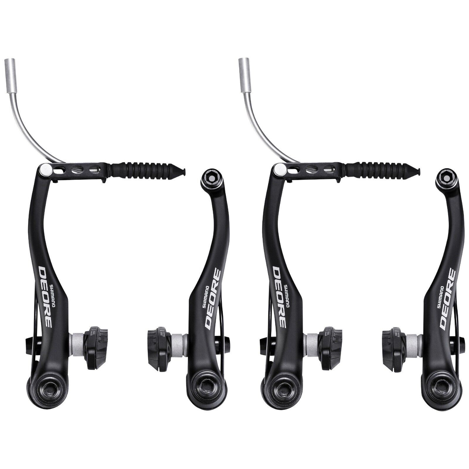 Shimano V-Brake Brake Set Levers Deore BL-T611 BR-T 610 with Cable Sleeve Black