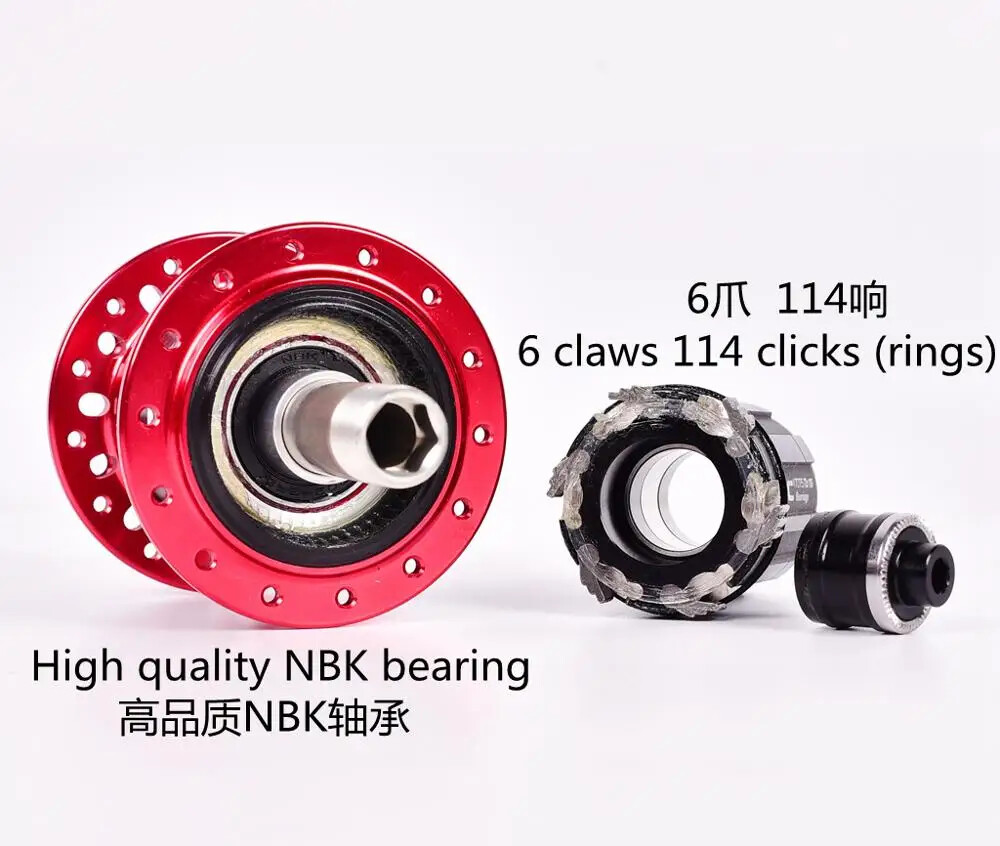 32H Carbon Fiber Mountain Bike Hubs 6 Pawls 114 Click 8-12 Speed Bicycle Hub
