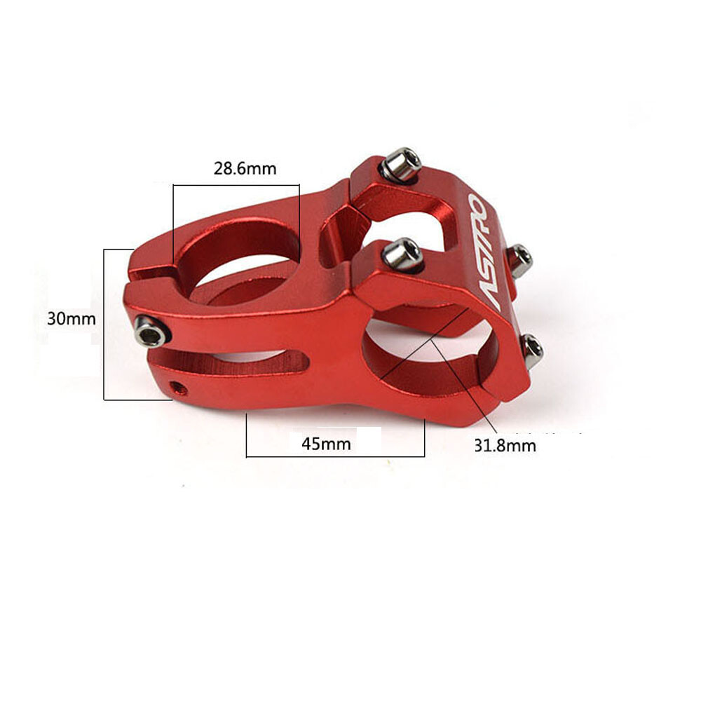 Aluminum Mountain/Road Bike Handlebar stem 0 degree Bicyle Stem 28.6-31.8*45mm