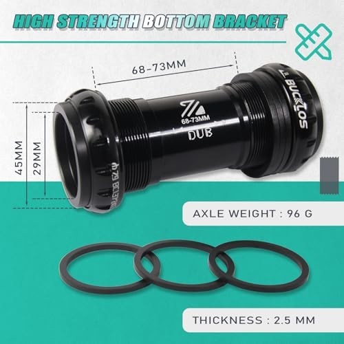 BUCKLOS MTB Bicycle Crank Arm with Bottom Bracket 170MM Aluminum Alloy