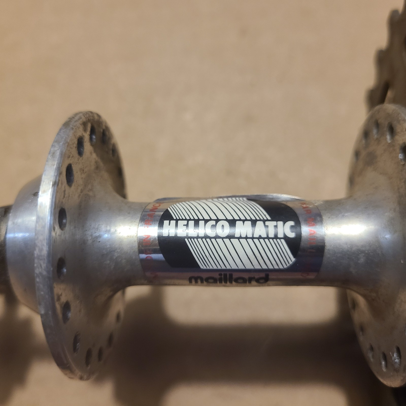 Vintage Maillard Helicomatic Rear Hub 36H 6-Speed Cogset QR Skewer France 126mm