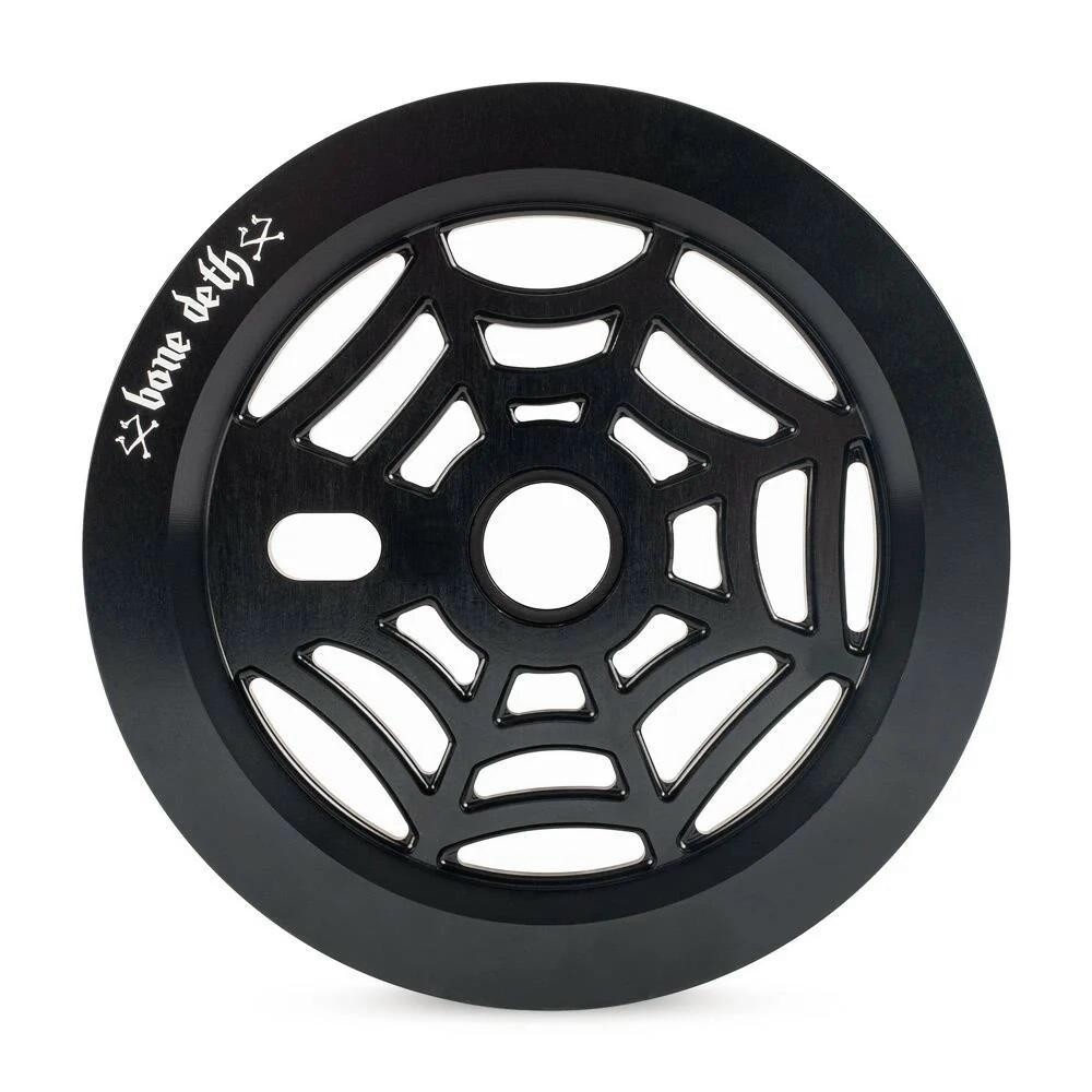 BONE DETH WEBSLINGER BMX BIKE SPROCKET + GUARD 7075 ALLOY 30t BLACK NEW