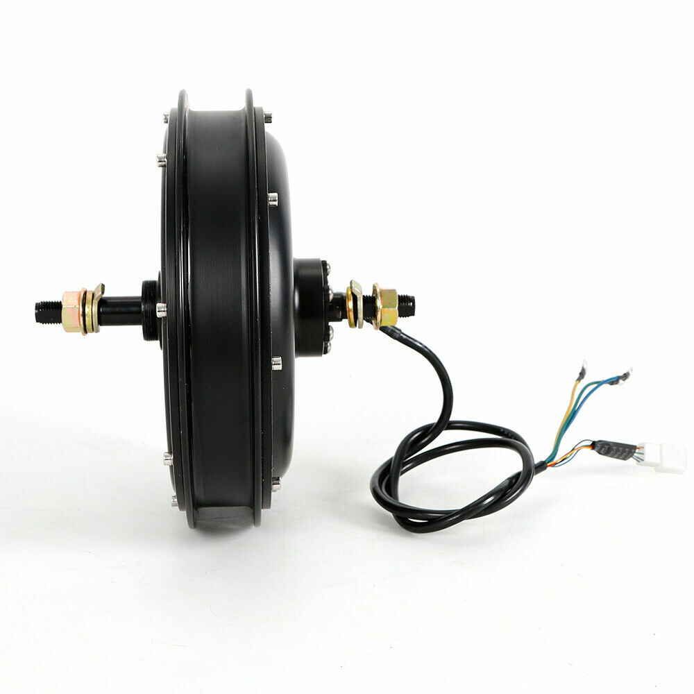 1500W 48V Brushless Gearless Rear Hub Motor 55Nm 20–28in 135mm 36H