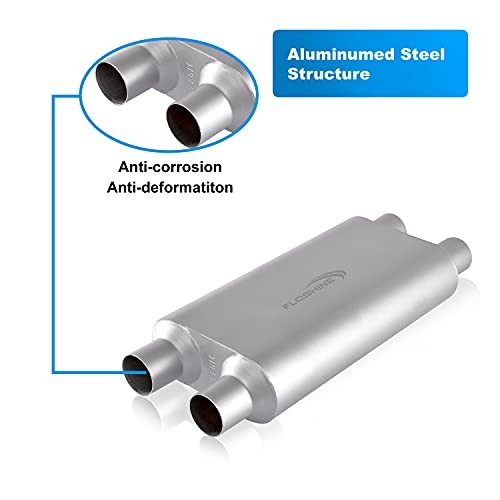 Universal 80Series Mufflers 2.5 Inch Dul Inlet (ID) 2.5 Inch Dul 2.5″ Silver