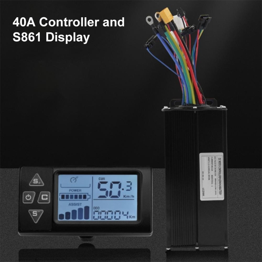 For 40A 1500W 2000W E Bikes 36V 48V 52V Brushless Controller With LCD Display