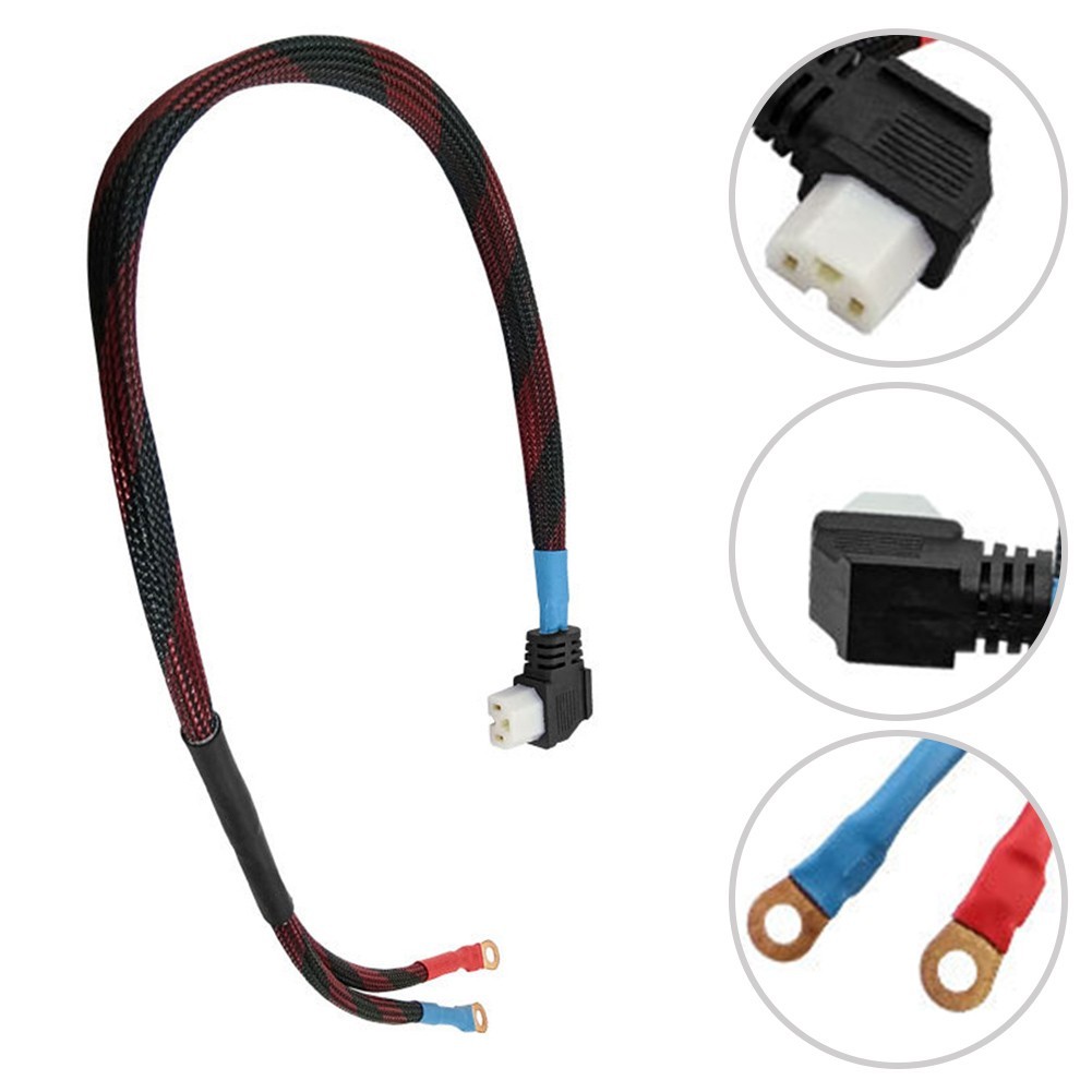 Electric Bike Charging Cord T shaped 1 Meter Length Black PVC Insulation