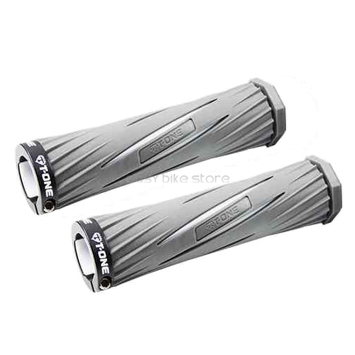 T-ONE GRIPS MTB BMX BIKE – T-GP31 Single lock ring grip BIKE – Gray White /USPS