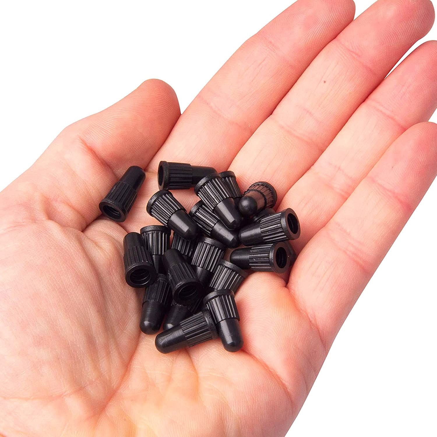 Black Presta Valve caps Plastic Bike presta valve stem caps,