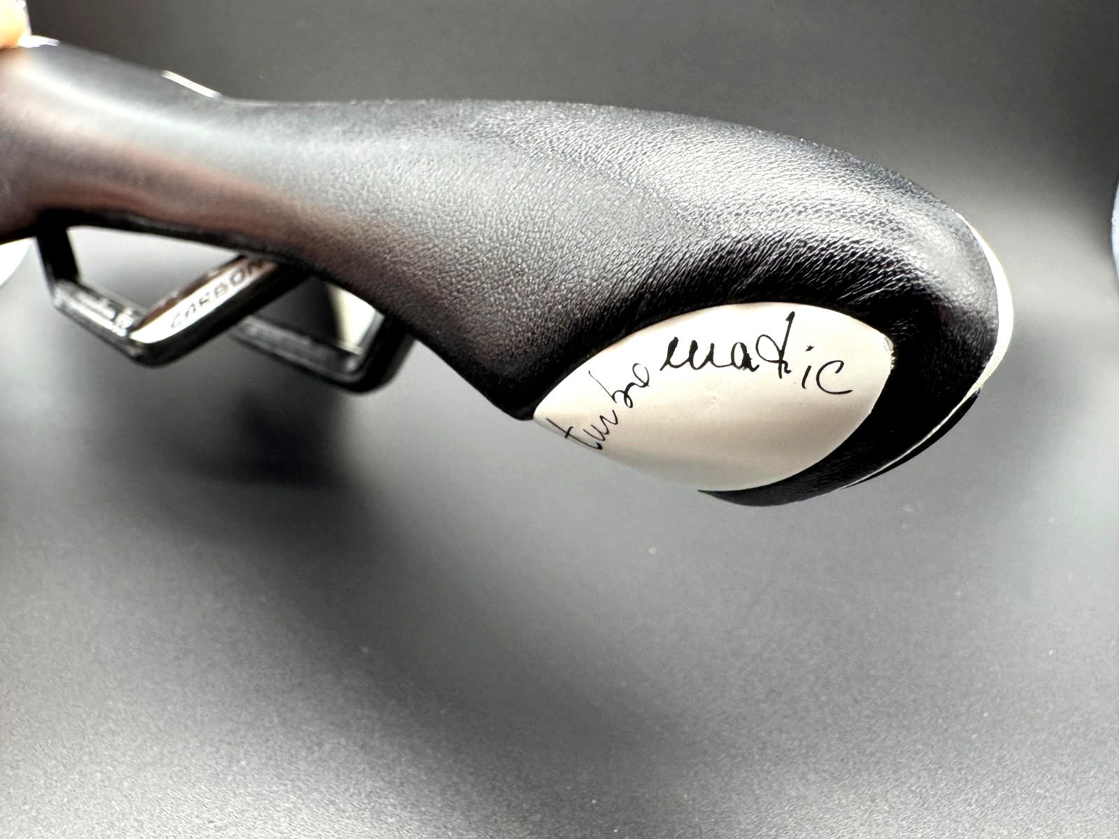 NOS Selle Italia Turbomatic White Black Bike Saddle Carbon Rails 2009