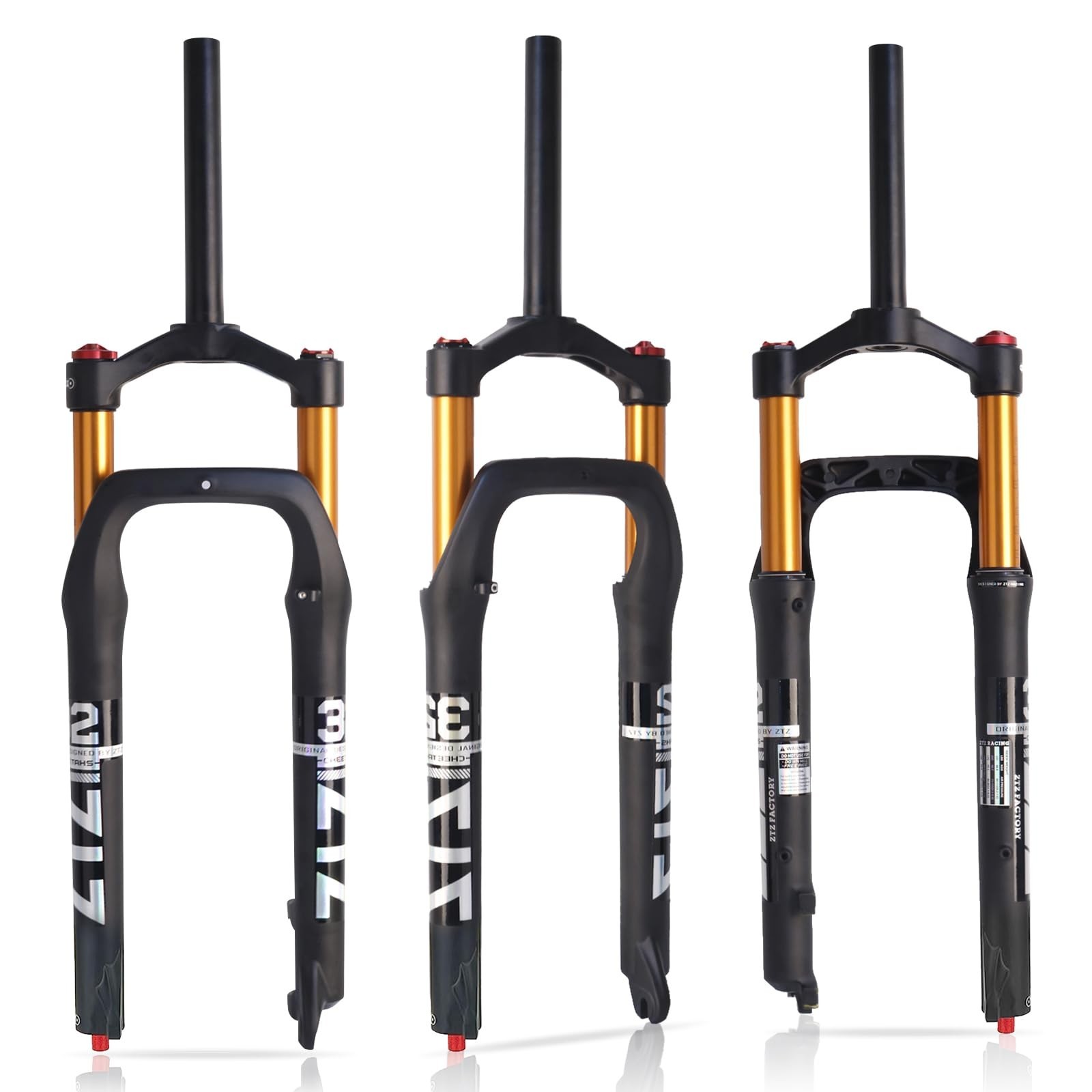 ZTZ 26 * 4.0 inch Fat Tire MTB Air Suspension Fork – Ultralight Rebound Adjus…