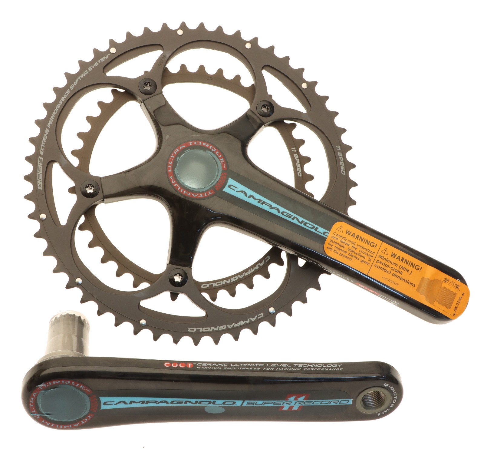 Campagnolo Super Record Titanium Crankset 53/39T 11s 172.5mm 11 Ultra-Torque NEW
