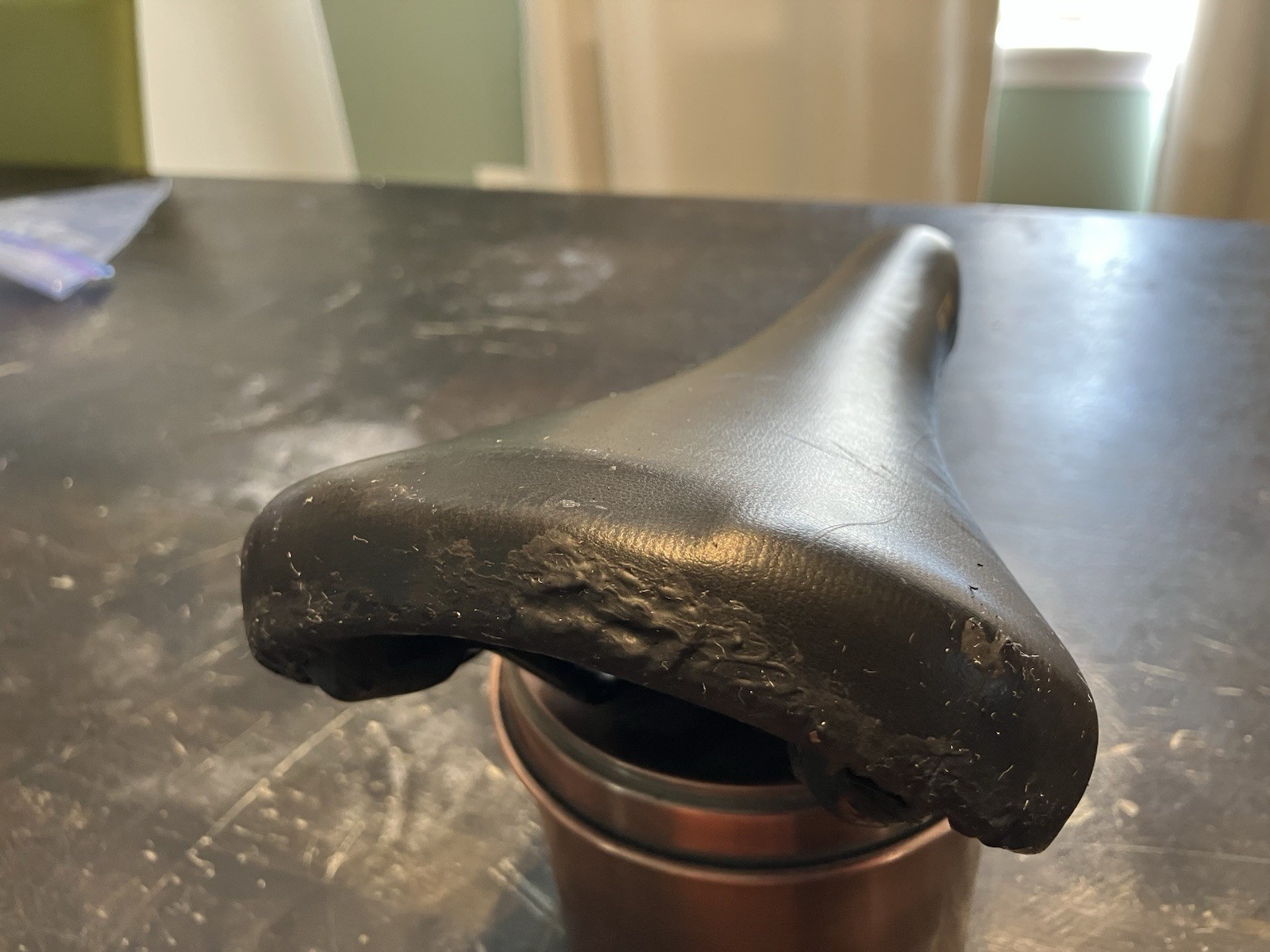 Gt Lite Flite Saddle Viscount Bike Seat 90sVintage Mtb used Repaired- Good Cond